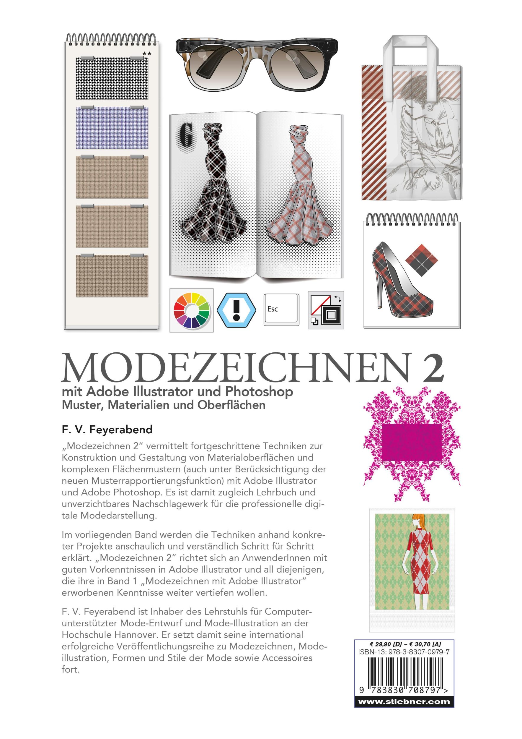 Rückseite: 9783830708797 | Modezeichnen 2 mit Adobe Illustrator und Photoshop | Feyerabend | Buch