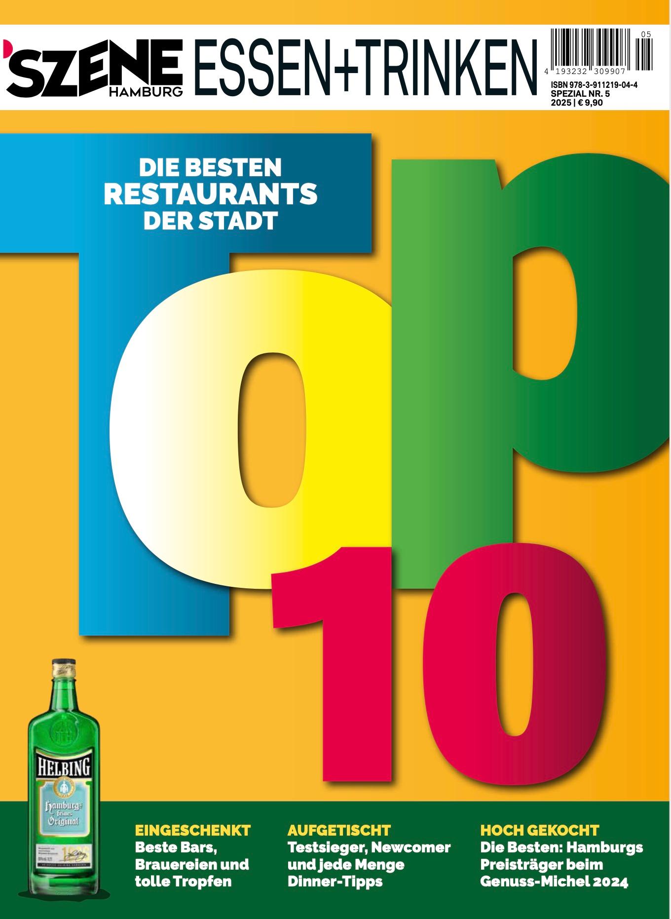 Cover: 9783911219044 | SZENE HAMBURG ESSEN + TRINKEN TOP TEN 2024/2025 | GmbH | Taschenbuch