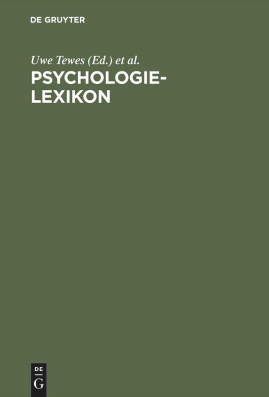 Cover: 9783486252293 | Psychologie-Lexikon | Klaus Wildgrube (u. a.) | Buch | 458 S. | 1999