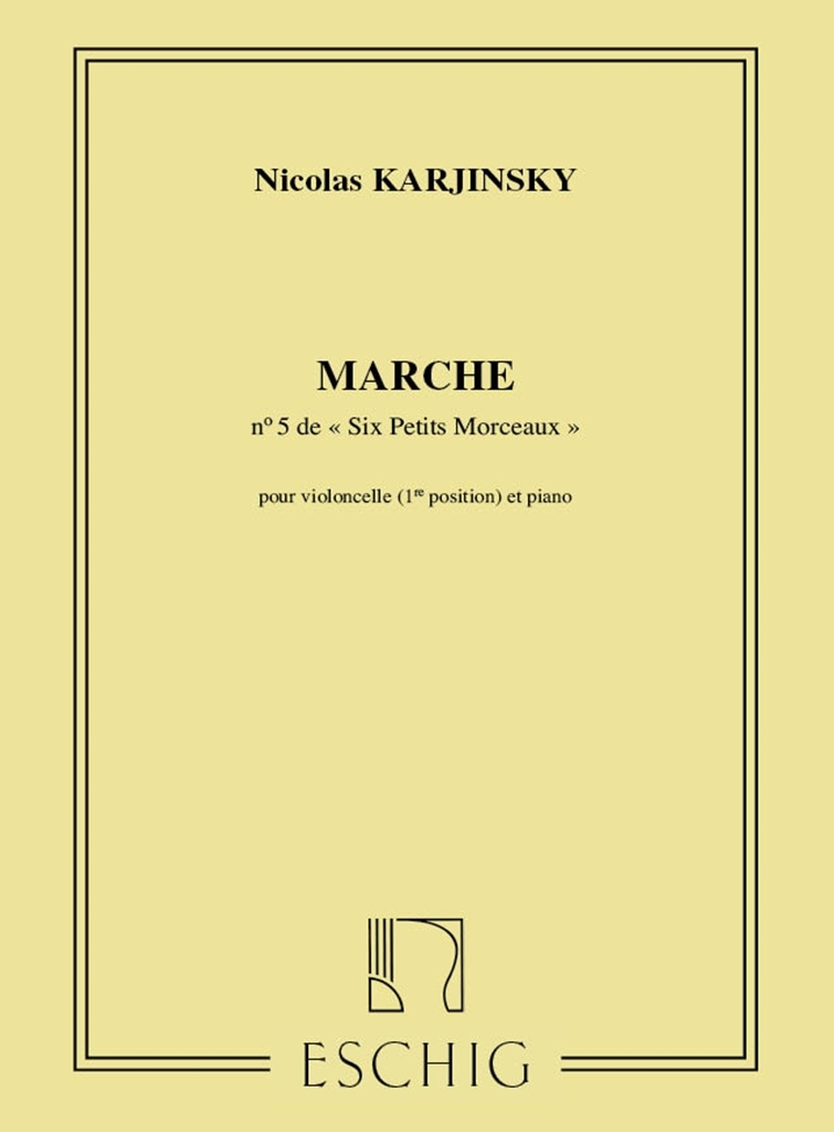 Cover: 9790045018320 | Marche. | N. 5 De Six Petits Morceaux | Nicolas Karjinsky | Partitur