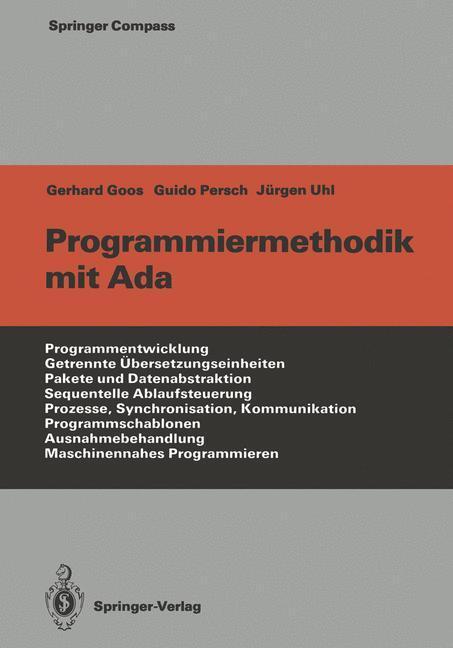 Cover: 9783642718953 | Programmiermethodik mit Ada | Gerhard Goos (u. a.) | Taschenbuch | iv