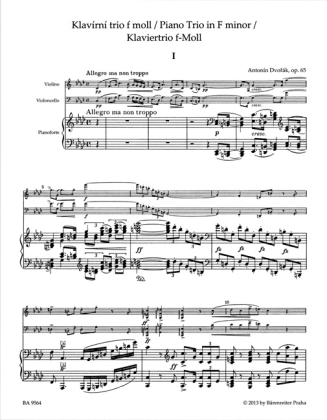 Bild: 9790260107014 | Klaviertrio f-Moll op. 65 / Klavírní trio f moll op. 65, Partitur...