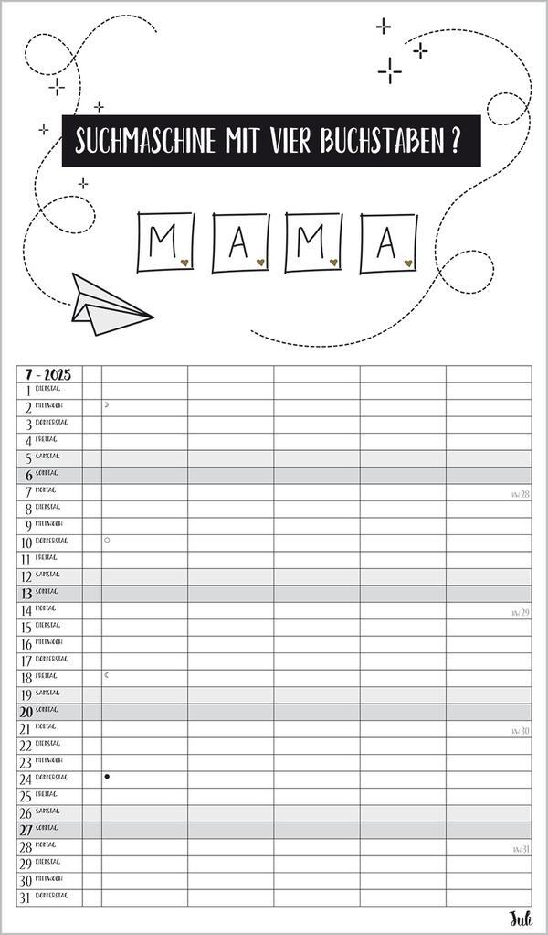 Bild: 9783731877103 | Visual Words Familienplaner 2025 | Verlag Korsch | Kalender | 14 S.