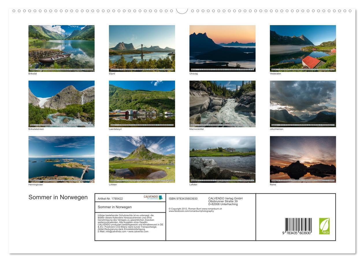 Bild: 9783435603930 | Sommer in Norwegen (hochwertiger Premium Wandkalender 2025 DIN A2...