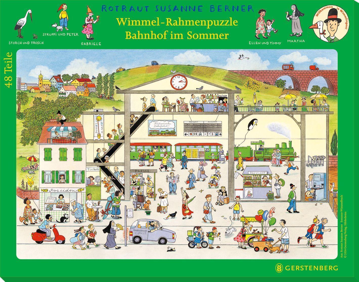 Cover: 4250915936574 | Wimmel-Rahmenpuzzle Sommer Motiv Bahnhof | Rotraut Susanne Berner
