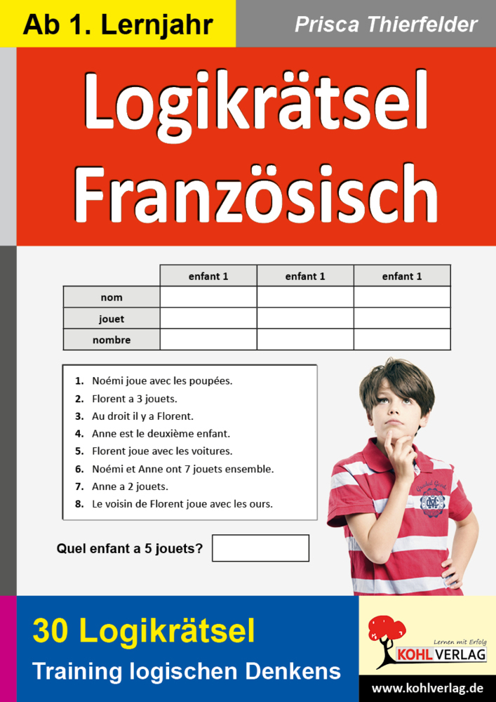 Cover: 9783956867545 | Logikrätsel Französisch | Prisca Thierfelder | Taschenbuch | Deutsch