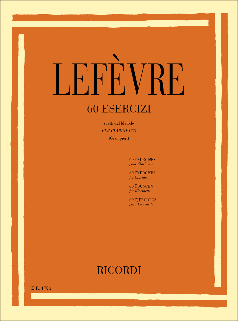 Cover: 9790041817842 | 60 Esercizi (Scelti Dal Metodo) | Jean Xavier Lefèvre | Partitur