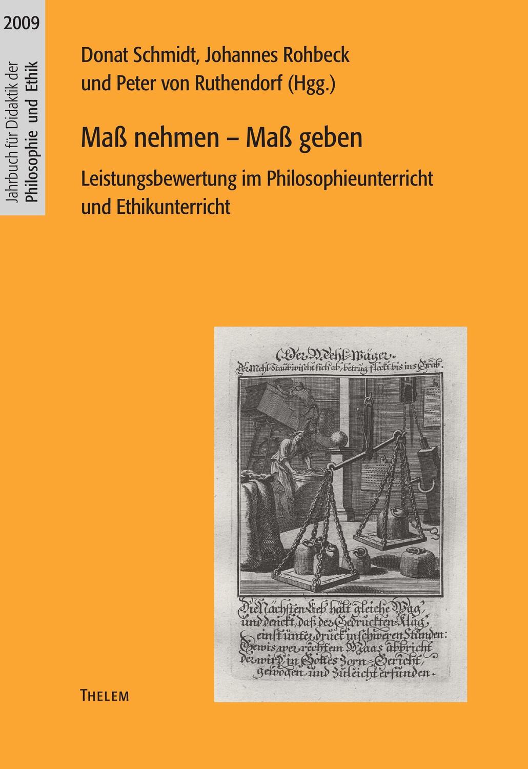 Cover: 9783942411301 | Maß nehmen ¿ Maß geben | Johannes Rohbeck (u. a.) | Taschenbuch | 2011