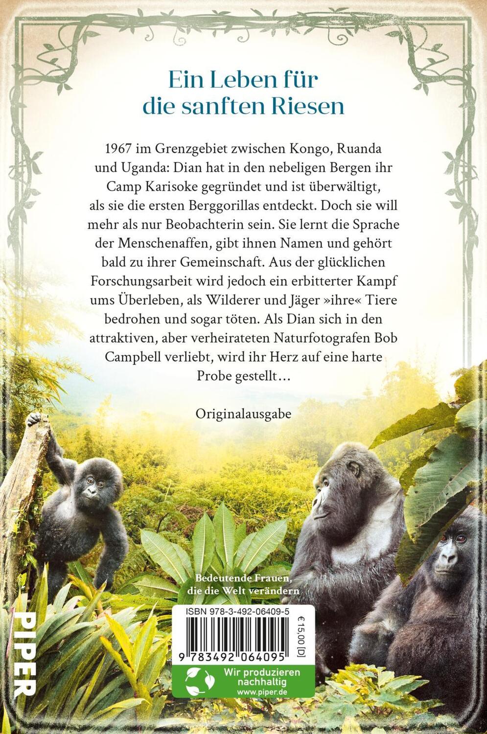 Rückseite: 9783492064095 | Die Mutter der Berggorillas | Elisa Jakob | Taschenbuch | 432 S.