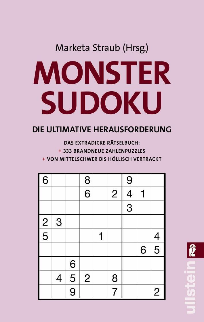 Cover: 9783548369358 | Monster-Sudoku | Die ultimative Herausforderung | Marketa Straub