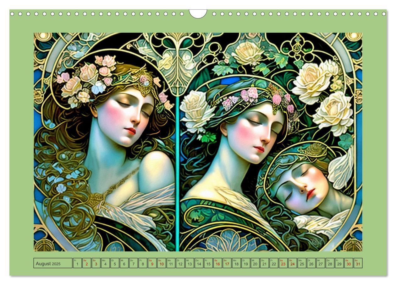 Bild: 9783383898976 | Art Deco Freundinnen (Wandkalender 2025 DIN A3 quer), CALVENDO...