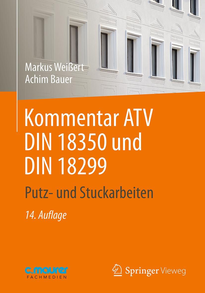 Cover: 9783658177591 | Kommentar ATV DIN 18 350 und DIN 18 299 | Putz- und Stuckarbeiten