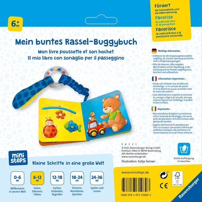 Bild: 9783473319893 | ministeps: Mein buntes Rassel-Buggybuch: Erste Bilder | Katja Senner