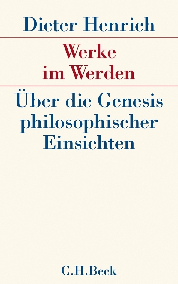 Cover: 9783406606557 | Werke im Werden | Über die Genesis philosophischer Einsichten | Buch