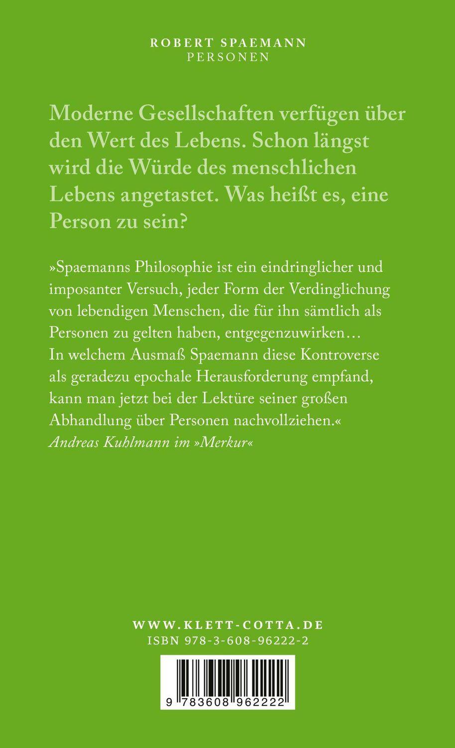 Rückseite: 9783608962222 | Personen | Versuche über den Unterschied zwischen »etwas« und »jemand«