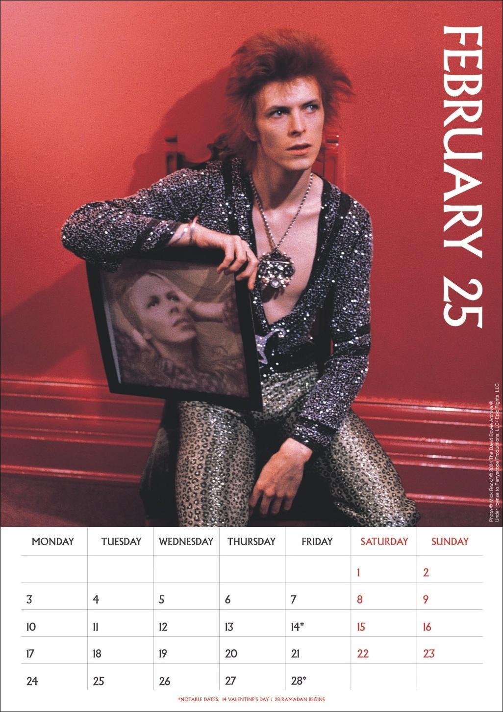 Bild: 9783840196713 | David Bowie Posterkalender 2025 | David Bowie | Kalender | Danilo