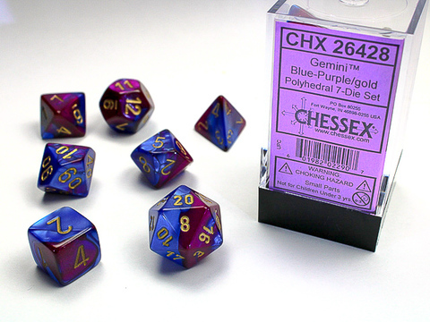 Cover: 601982022907 | Gemini® Polyhedral Blue-Purple/gold 7-Die Set | deutsch | Chessex