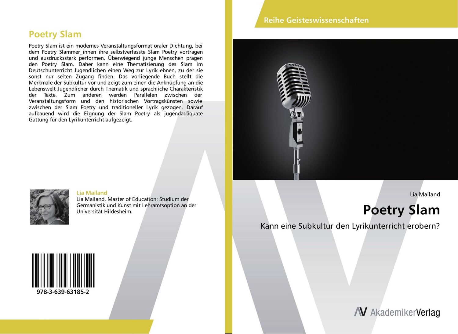 Cover: 9783639631852 | Poetry Slam | Kann eine Subkultur den Lyrikunterricht erobern? | Buch