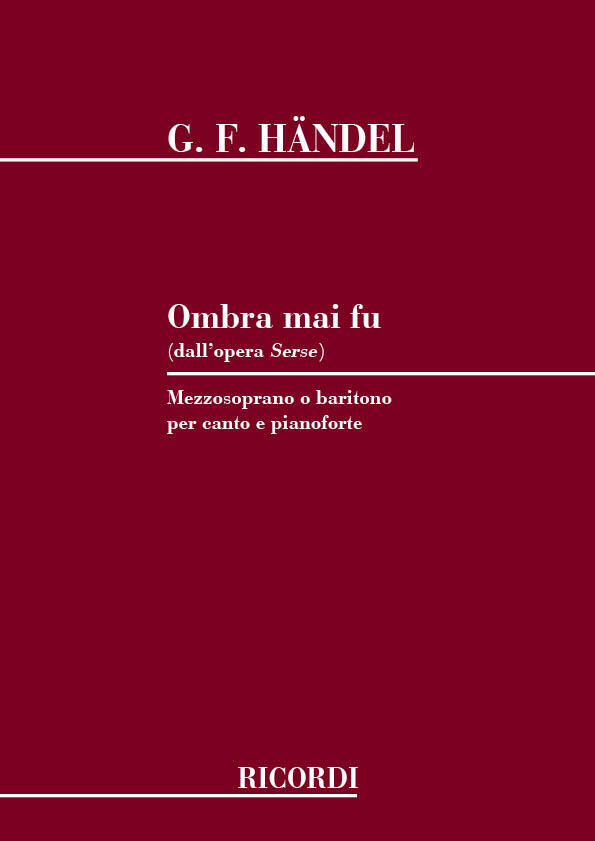 Cover: 9790041274874 | Ombra mai fu (dall' opera Serse) | Georg Friedrich Händel | Buch