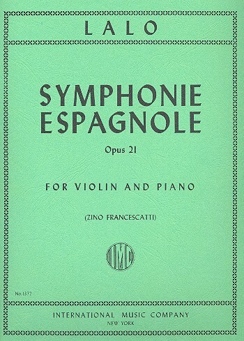 Cover: 9790220410970 | Symphonie Espagnole, Op. 21 | Edouard Lalo | Buch | EAN 9790220410970