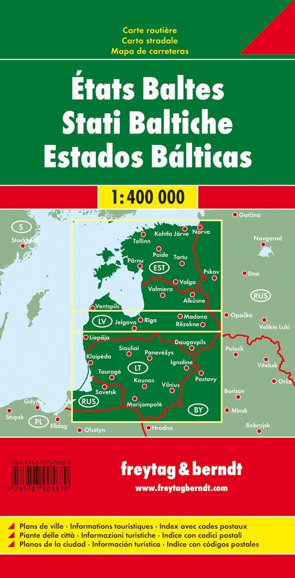 Rückseite: 9783707905670 | Baltische Staaten / Baltic States 1 : 400 000 Autokarte | (Land-)Karte