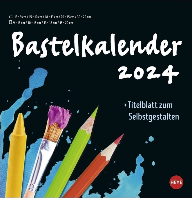 Cover: 9783756402038 | Bastelkalender 2024. Schwarzer Wandkalender zum Selbstgestalten....