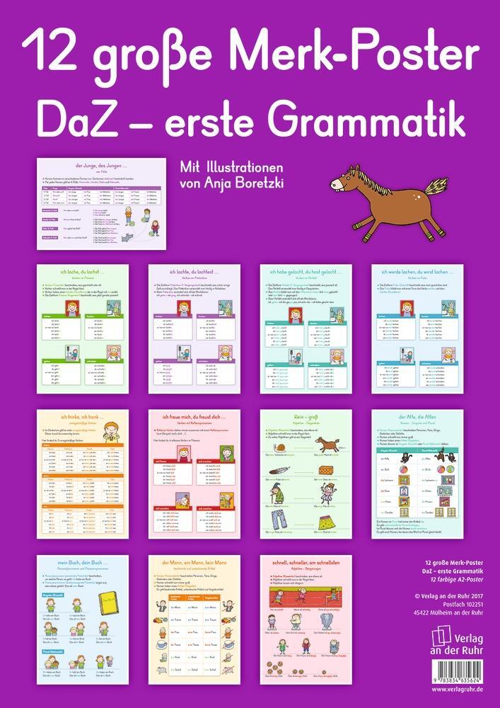Cover: 9783834635624 | 12 große Merk-Poster DaZ - erste Grammatik | Poster | Merk-Poster