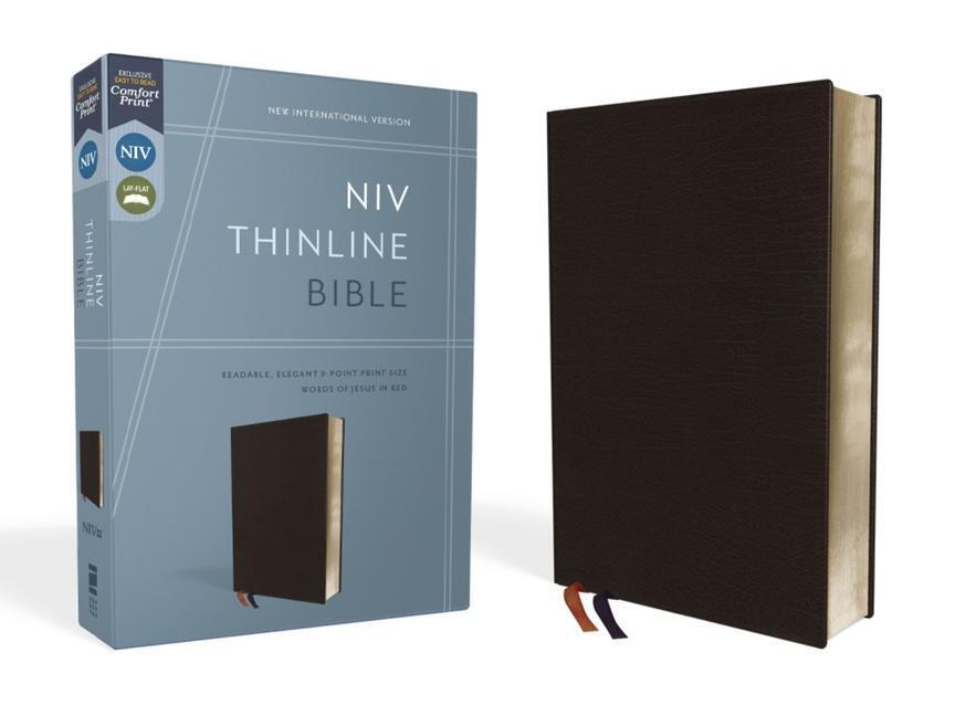 Cover: 9780310448761 | NIV, Thinline Bible, Bonded Leather, Black, Red Letter Edition | Buch