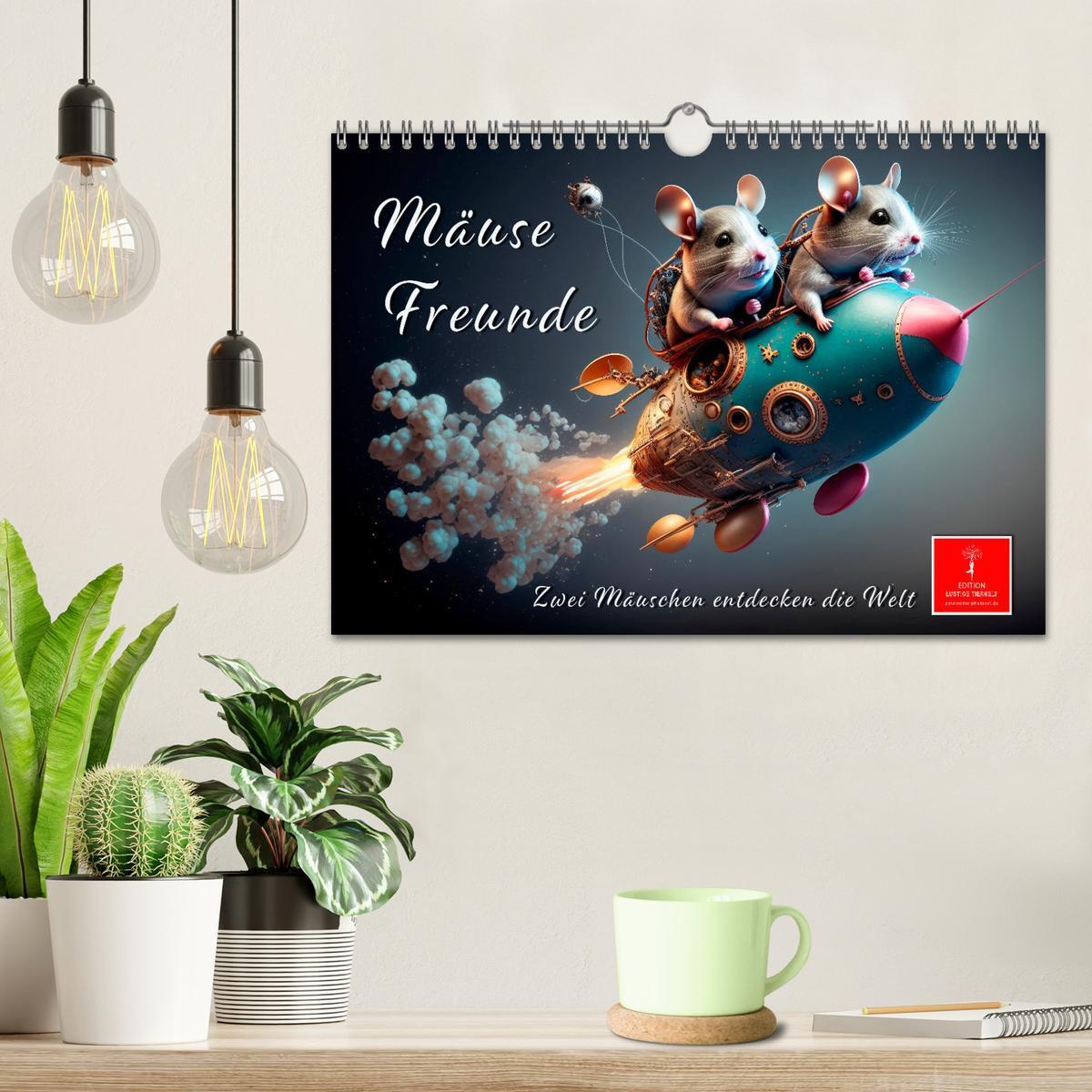 Bild: 9783383921032 | Mäuse Freunde (Wandkalender 2025 DIN A4 quer), CALVENDO Monatskalender