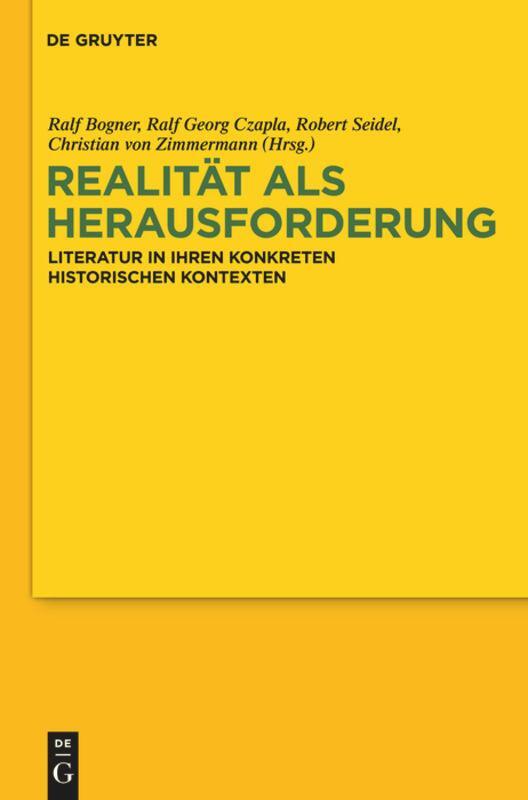 Cover: 9783110253931 | Realität als Herausforderung | Ralf Bogner (u. a.) | Buch | X | 2011