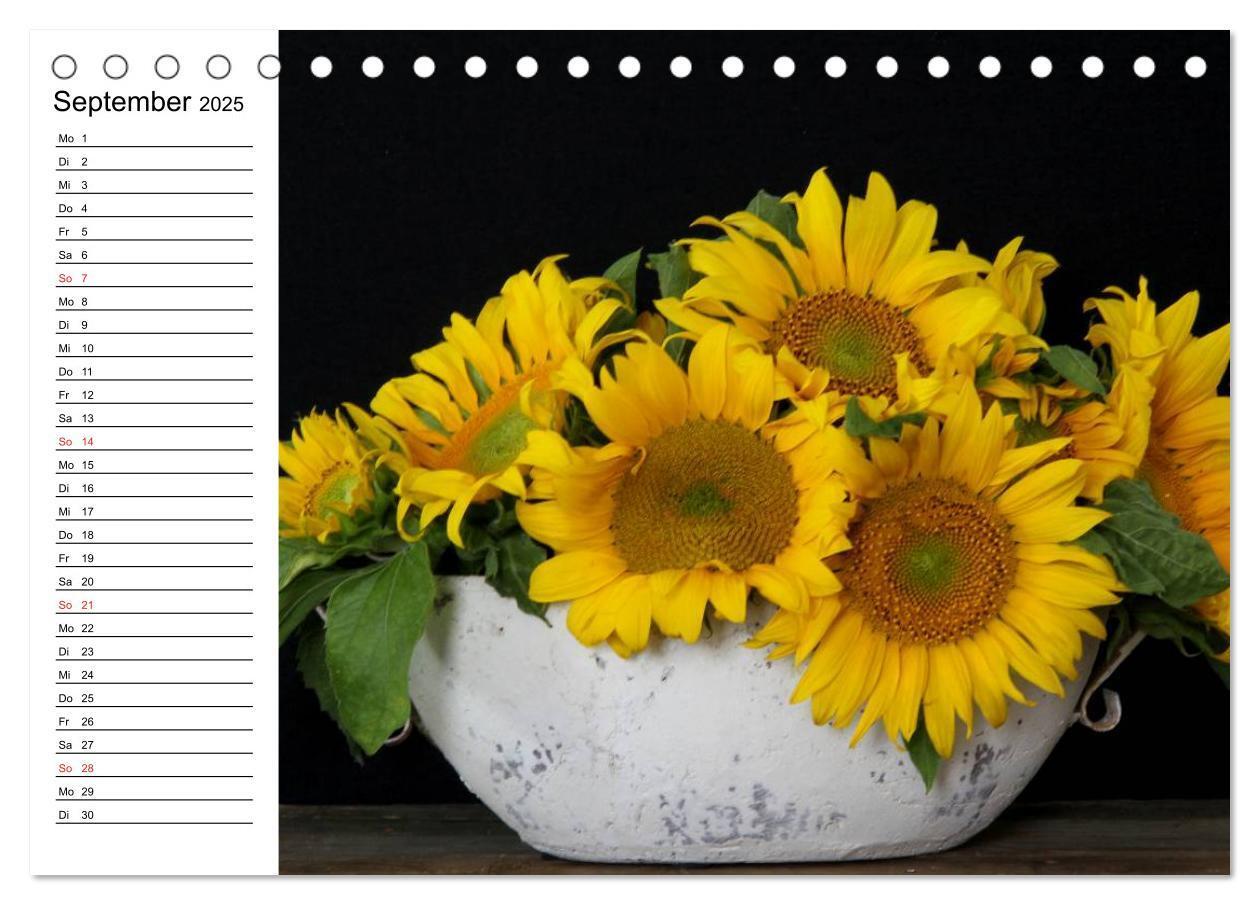 Bild: 9783435537150 | Sonnenblumen Impressionen (Tischkalender 2025 DIN A5 quer),...