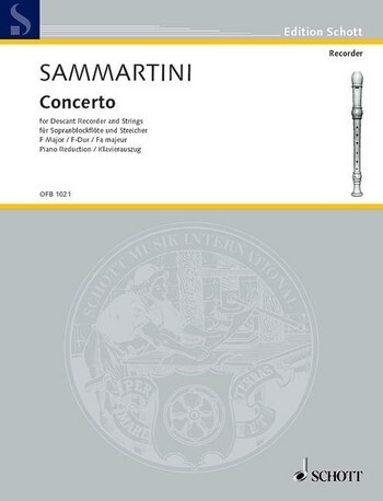 Cover: 9790220116841 | Concert F | Giuseppe Sammartini | Buch | Schott Music London