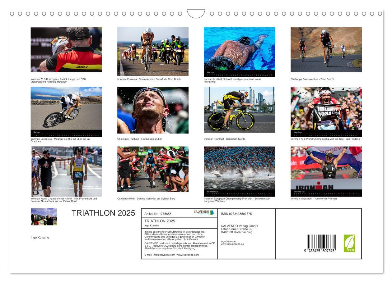 Bild: 9783435507375 | TRIATHLON 2025 (Wandkalender 2025 DIN A3 quer), CALVENDO...