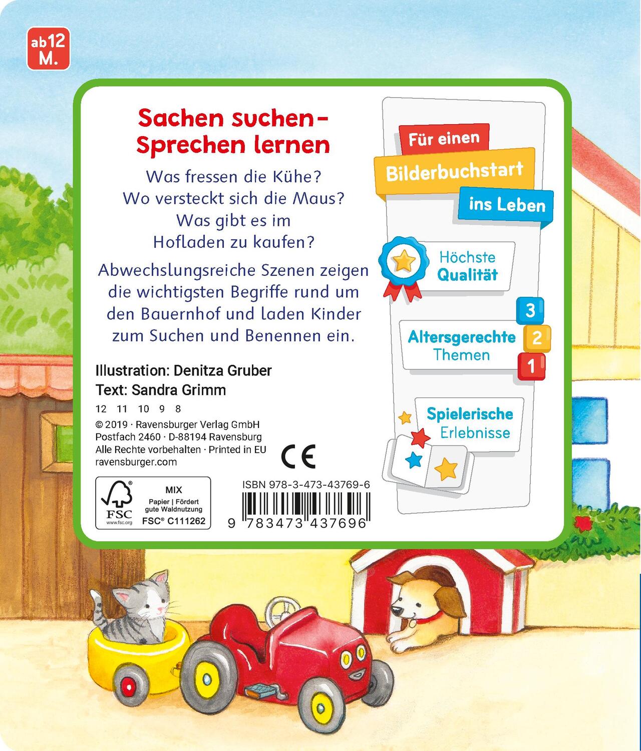 Rückseite: 9783473437696 | Mein erstes Sachen suchen: Mein Bauernhof | Sandra Grimm | Buch | 2019