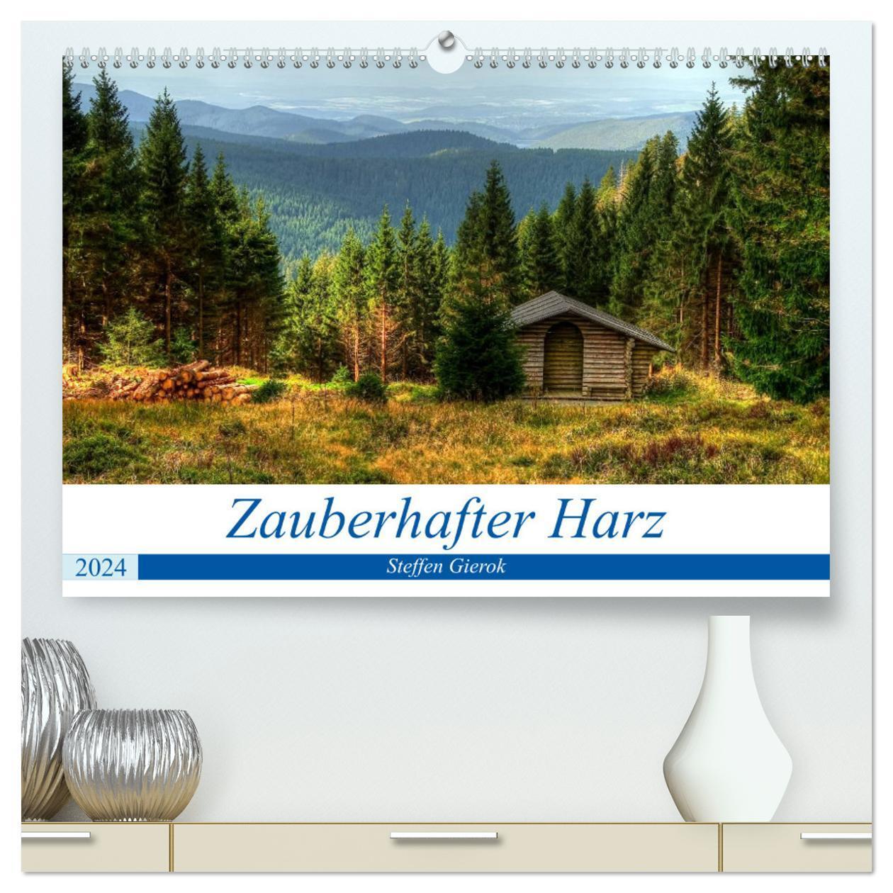 Cover: 9783383429293 | Zauberhafter Harz (hochwertiger Premium Wandkalender 2024 DIN A2...