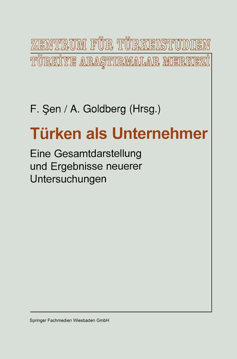 Cover: 9783663116653 | Türken als Unternehmer | Faruk Sen | Taschenbuch | Paperback | 144 S.