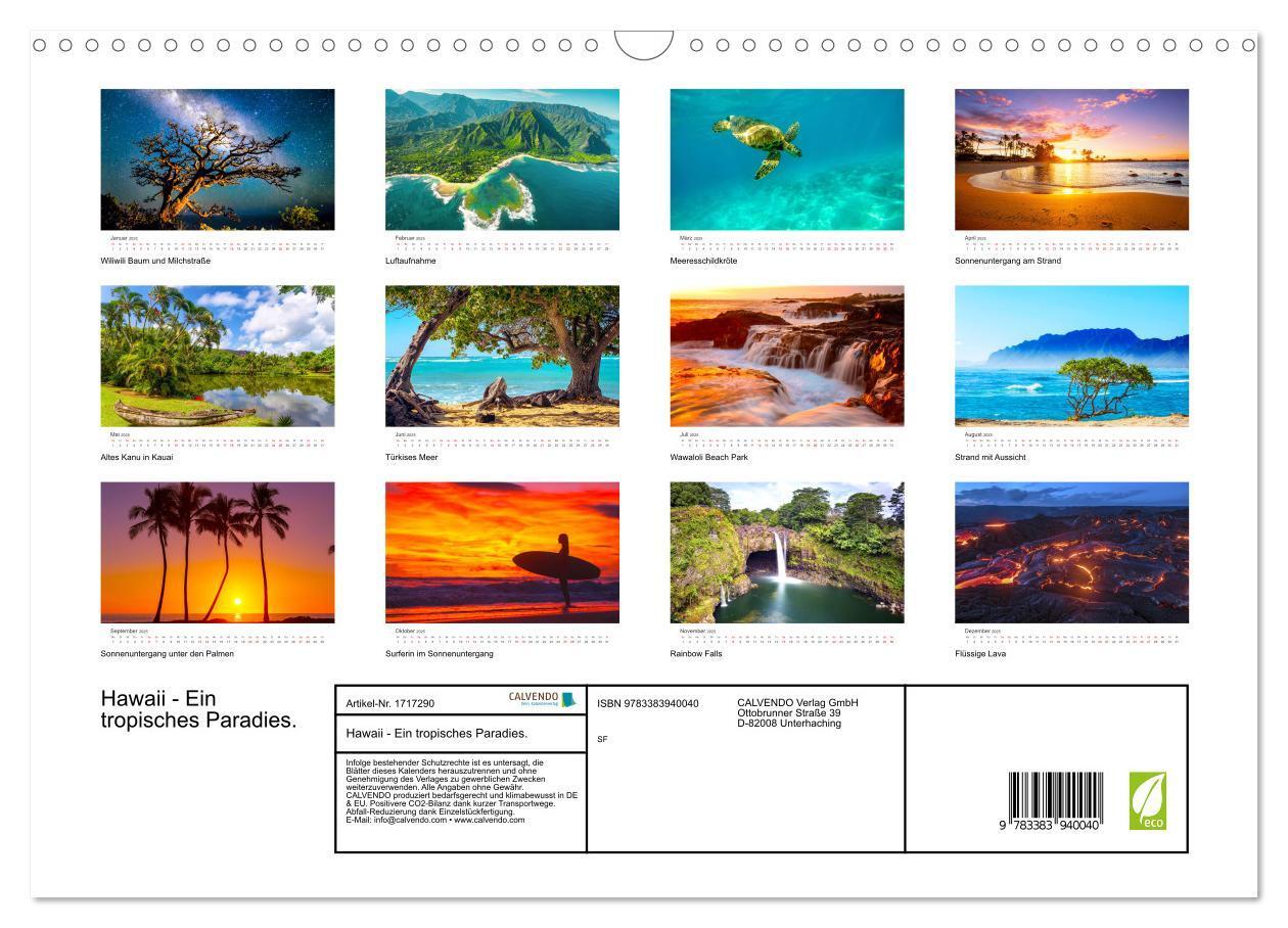 Bild: 9783383940040 | Hawaii - Ein tropisches Paradies. (Wandkalender 2025 DIN A3 quer),...