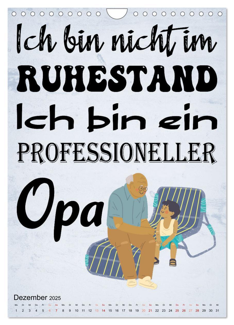 Bild: 9783435888849 | Opa ist der Coolste (Wandkalender 2025 DIN A4 hoch), CALVENDO...