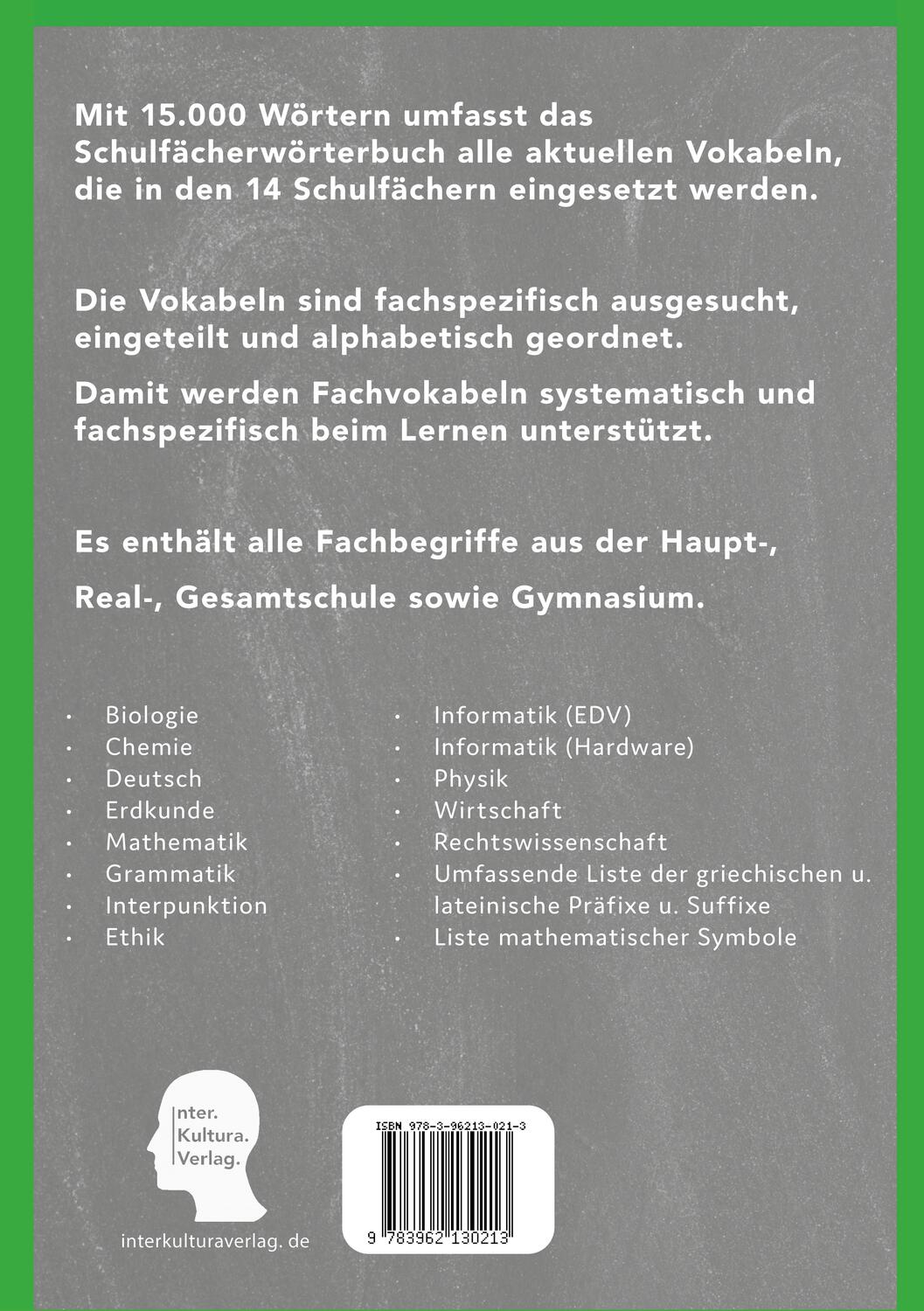 Rückseite: 9783946909002 | Interkultura Schülerwörterbuch Deutsch-Persisch/Dari | Taschenbuch