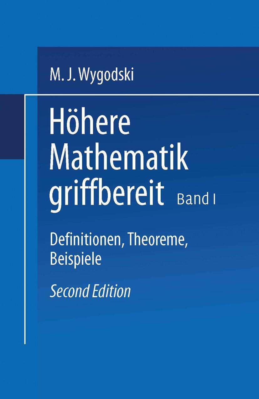 Cover: 9783528183097 | Höhere Mathematik griffbereit | Definitionen, Theoreme, Beispiele | IV