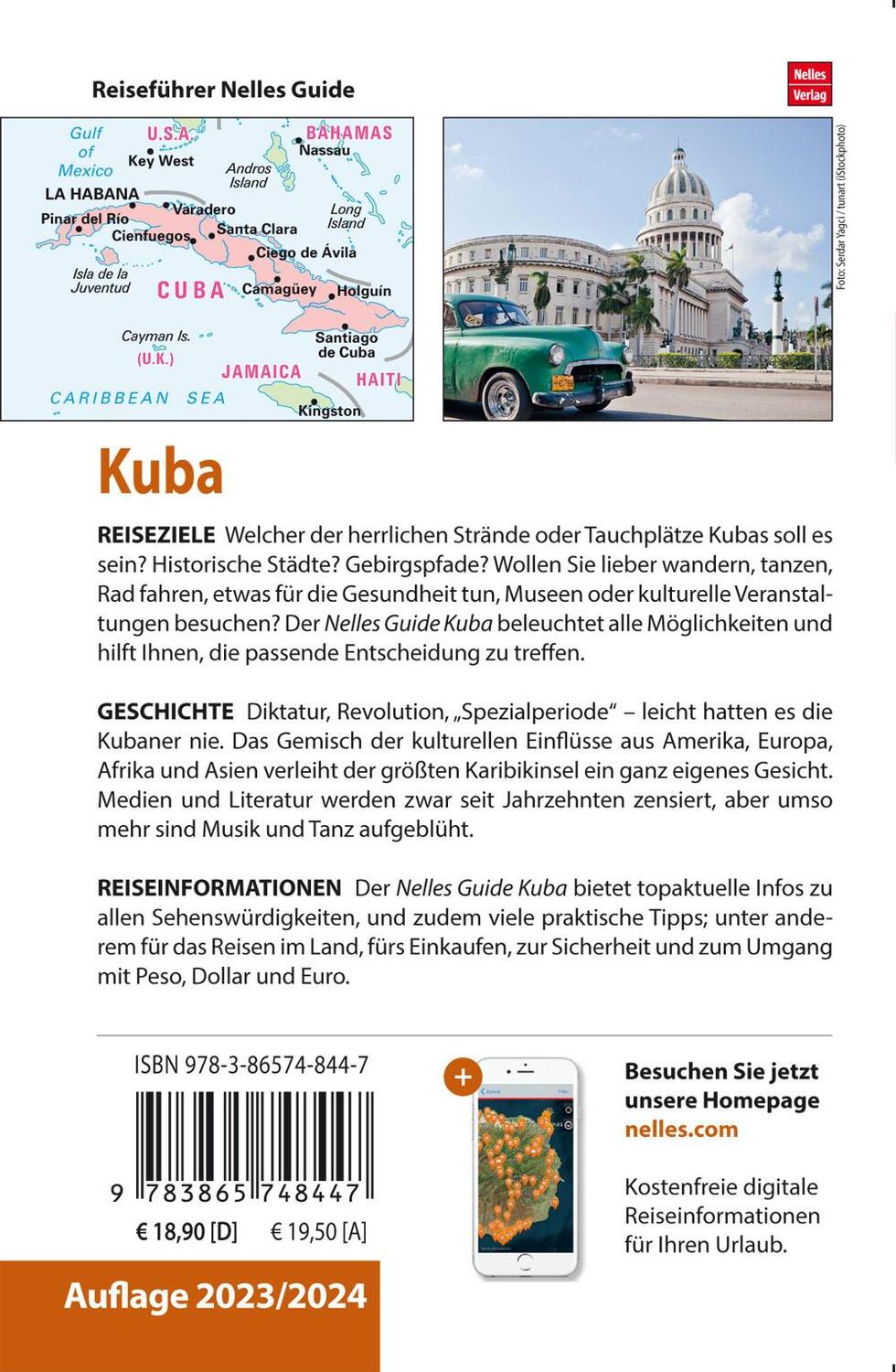 Rückseite: 9783865748447 | Nelles Guide Reiseführer Kuba | Nelles Verlag | Taschenbuch | 256 S.