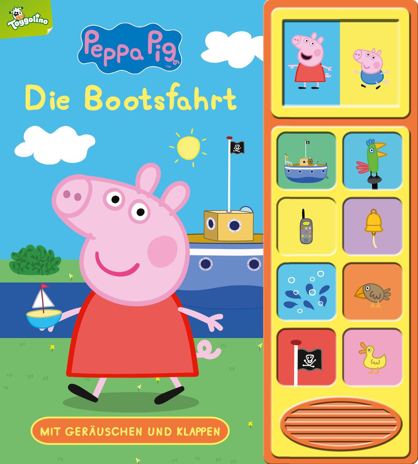 Cover: 9781503760059 | Peppa Pig - Die Bootsfahrt - Klappen-Geräusche-Buch mit 10 Sounds -...