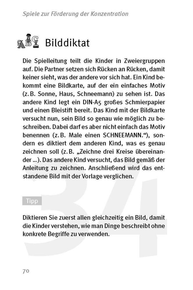 Bild: 9783769825725 | Die 50 besten Spiele für den Anfangsunterricht für 5- bis 7-Jährige