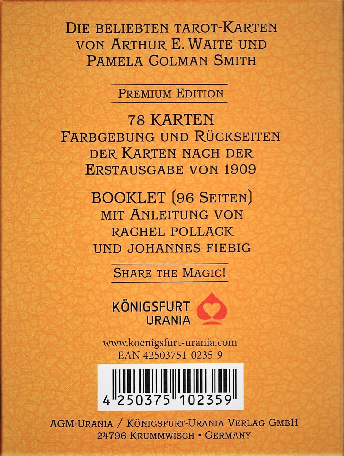 Rückseite: 4250375102359 | Premium Tarot von A.E. Waite | Karten im Pocketformat | Waite | Buch