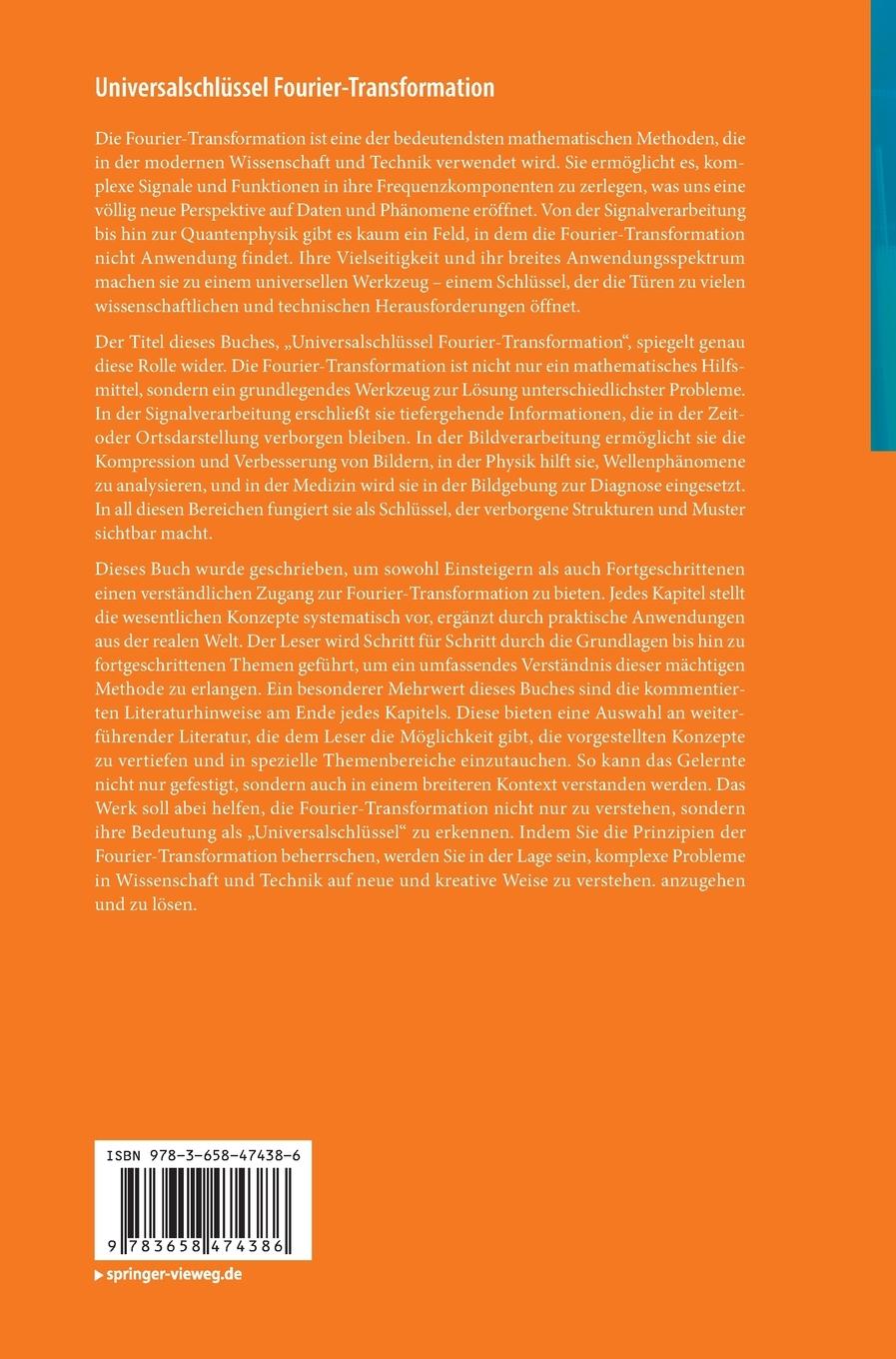 Rückseite: 9783658474386 | Universalschlüssel Fourier-Transformation | Ulrich Karrenberg | Buch