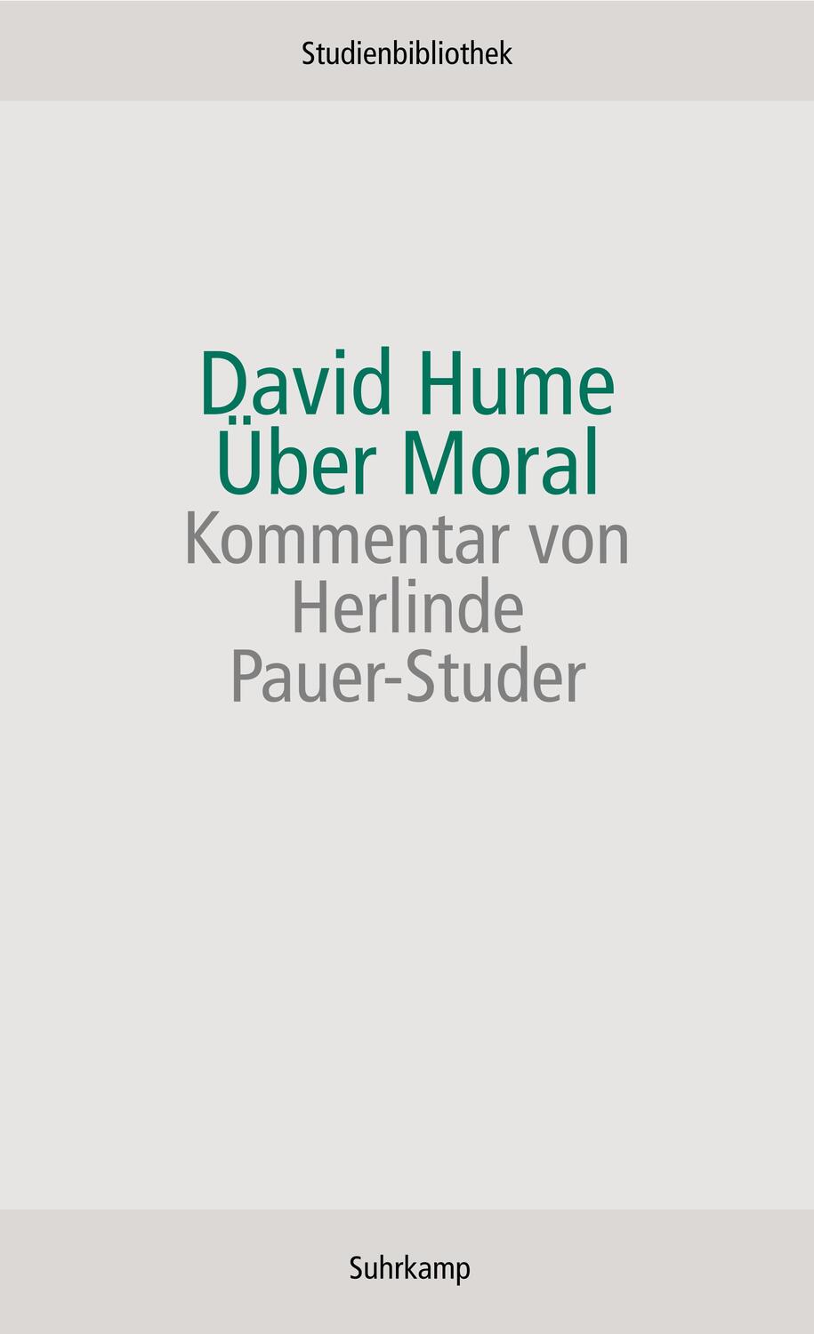 Cover: 9783518270066 | Über Moral | David Hume | Taschenbuch | suhrkamp studienbibliothek