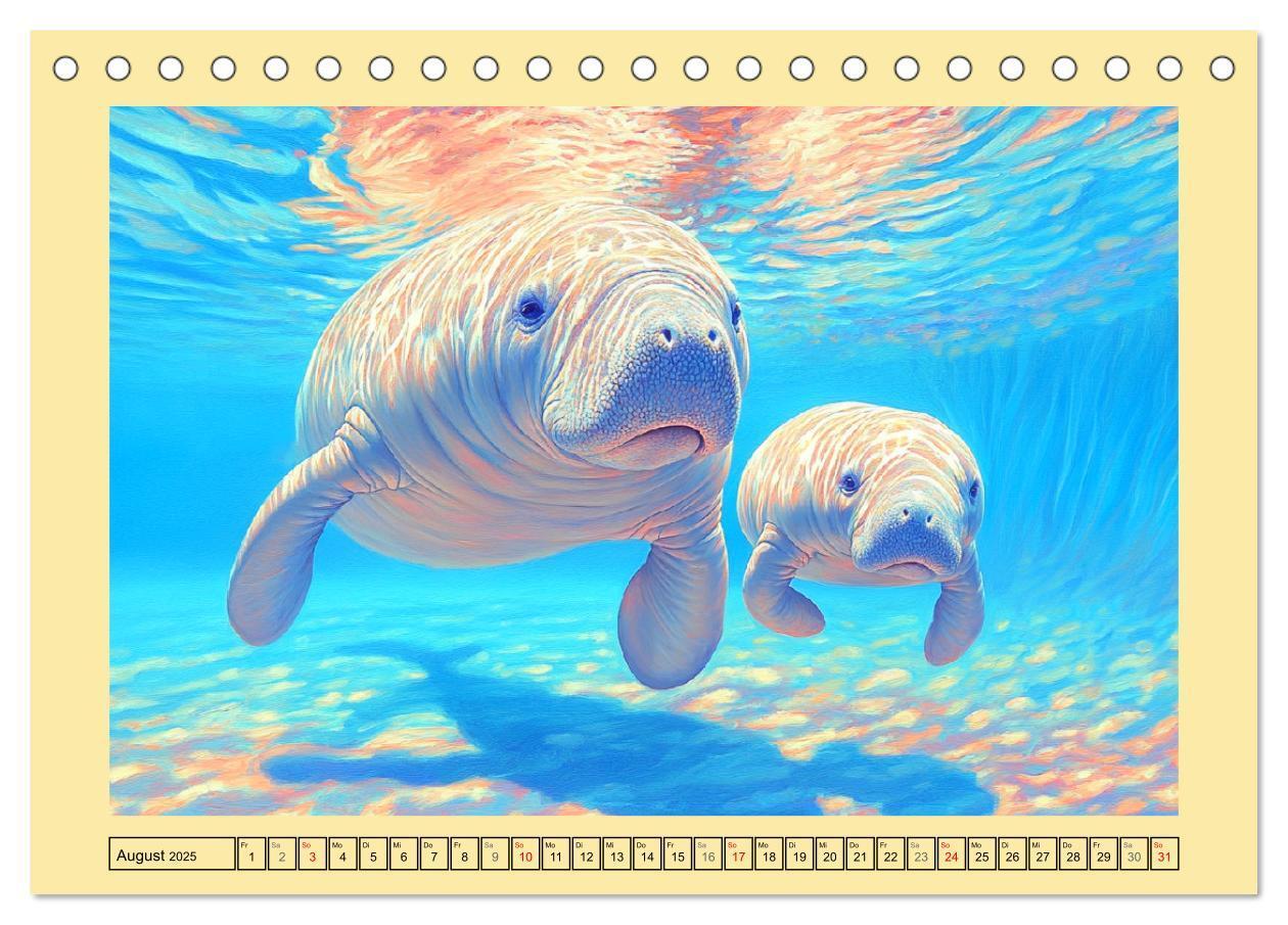 Bild: 9783457203620 | Manatee Paintings. Rundschwanzseekühe im Ölgemälde-Stil...