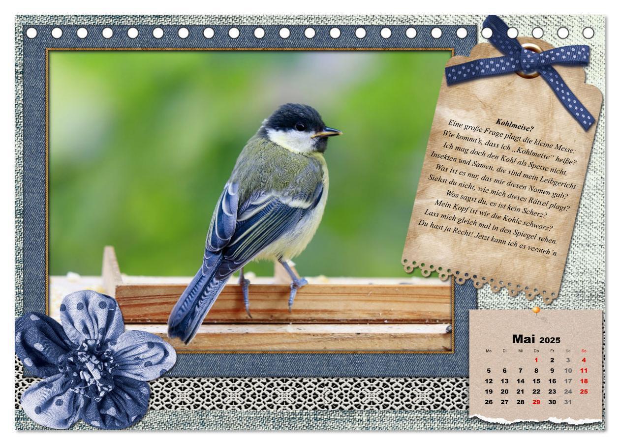 Bild: 9783435081905 | Der poetische Vogelkalender (Tischkalender 2025 DIN A5 quer),...