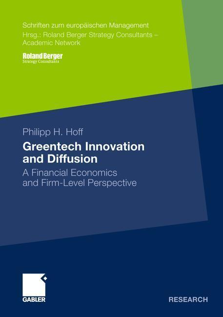 Cover: 9783834936004 | Greentech Innovation and Diffusion | Philipp Hoff | Taschenbuch | 2012
