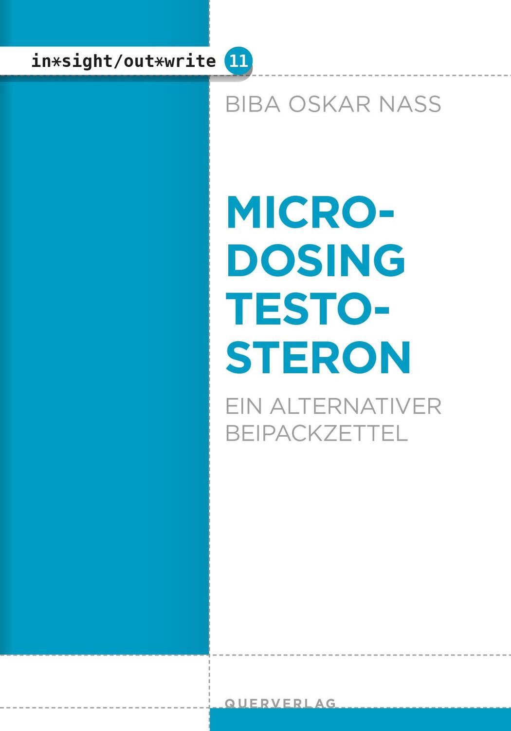 Cover: 9783896563309 | Microdosing Testosteron | Ein alternativer Beipackzettel | Nass | Buch